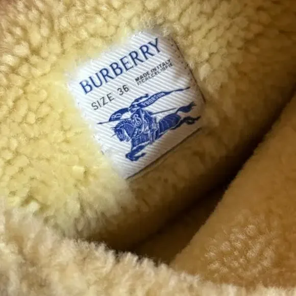 Burberry NWB Suede-shearling Highland Boots - In Foam/butter NWB - Picture 6 of 7